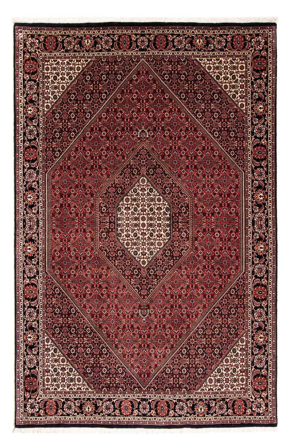 Perský koberec - Bijar - 240 x 166 cm - tmavě červená