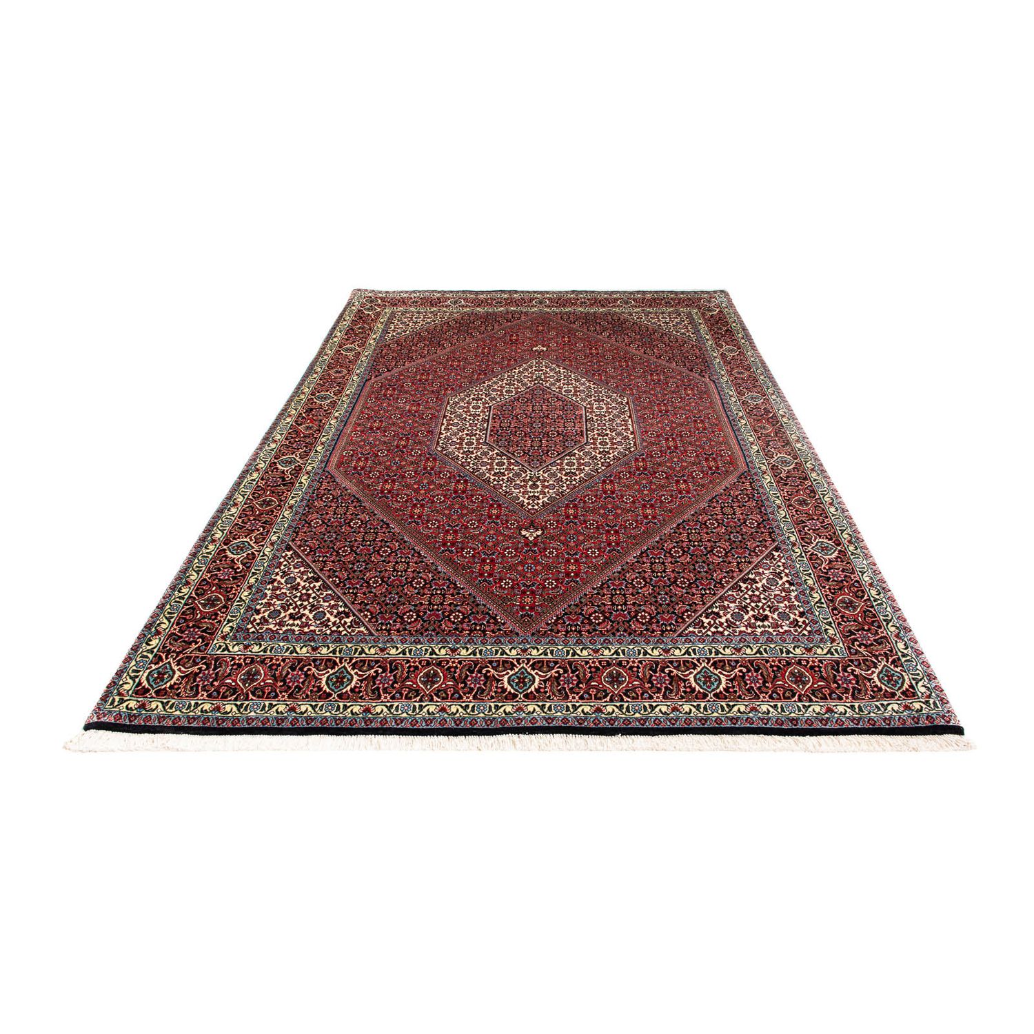 Tapis persan - Bidjar - 252 x 170 cm - rouge foncé