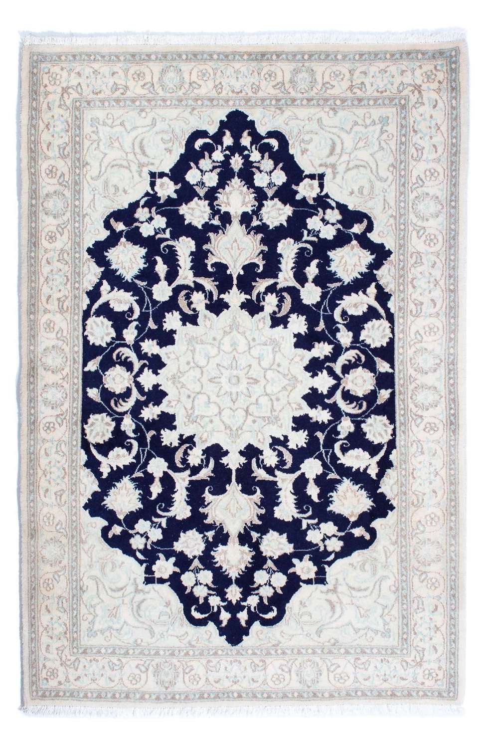 Persisk tæppe - Nain - 189 x 130 cm - beige