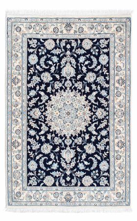 Alfombra Persa - Nain - Real - 150 x 98 cm - azul oscuro