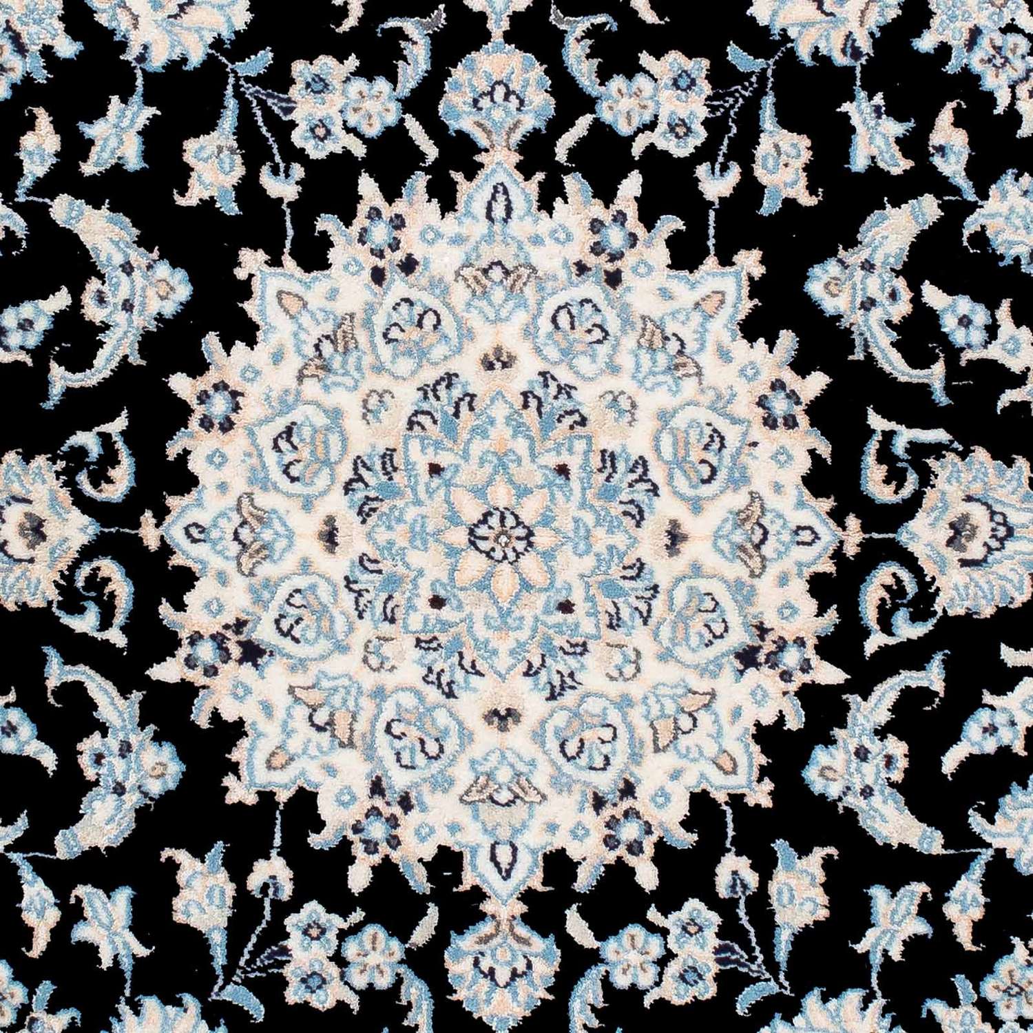 Perzisch tapijt - Nain - Koninklijk - 150 x 100 cm - donkerblauw