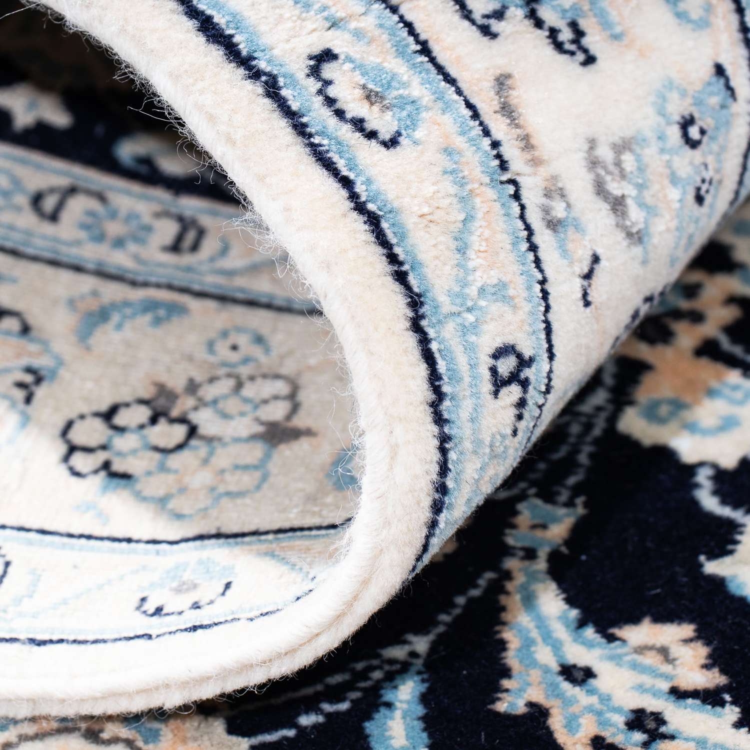 Persisk tæppe - Nain - Royal - 150 x 100 cm - mørkeblå