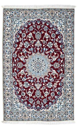 Tapis de couloir Tapis persan - Nain - Royal - 178 x 106 cm - rouge foncé