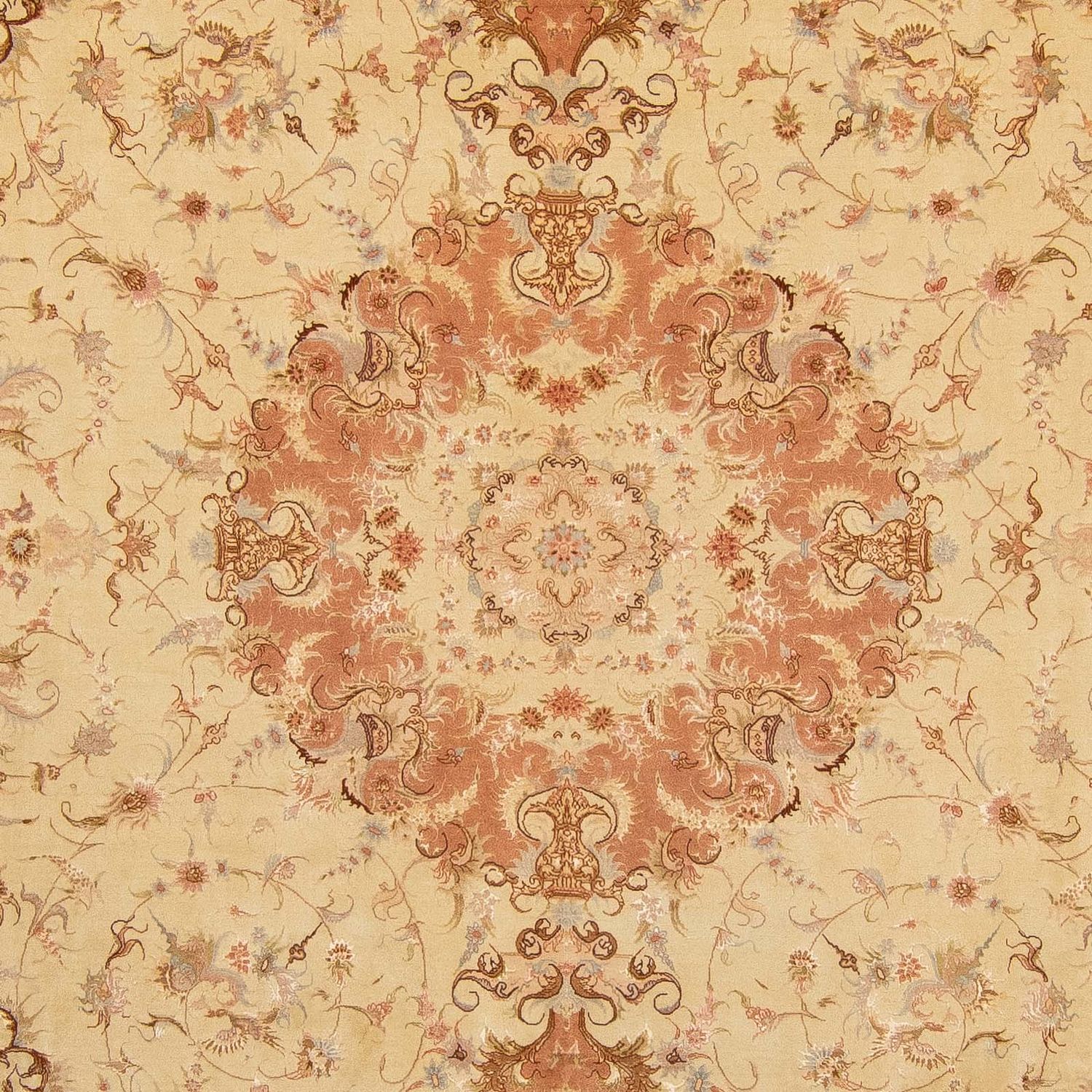 Tapete Persa - Tabriz - Royal - 400 x 303 cm - castanho claro