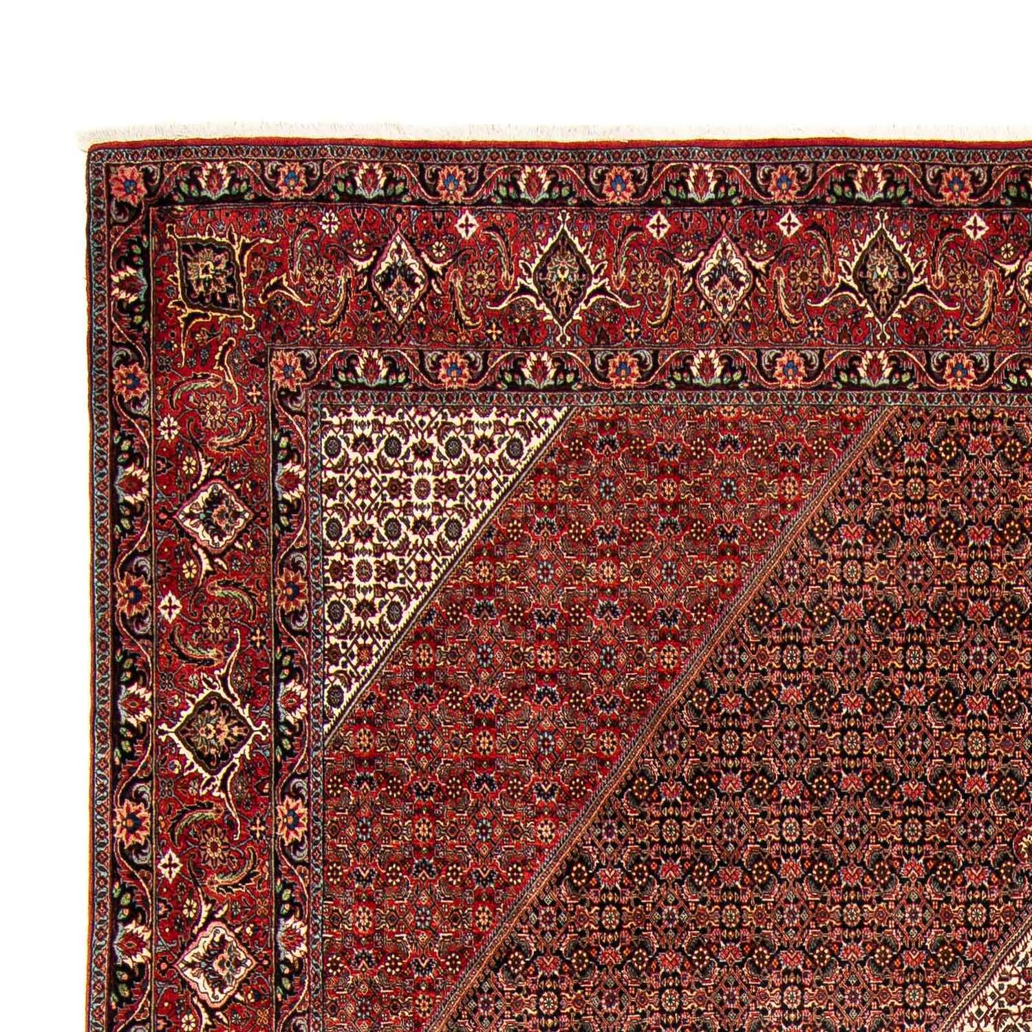Persisk tæppe - Bijar - 394 x 302 cm - lysrød