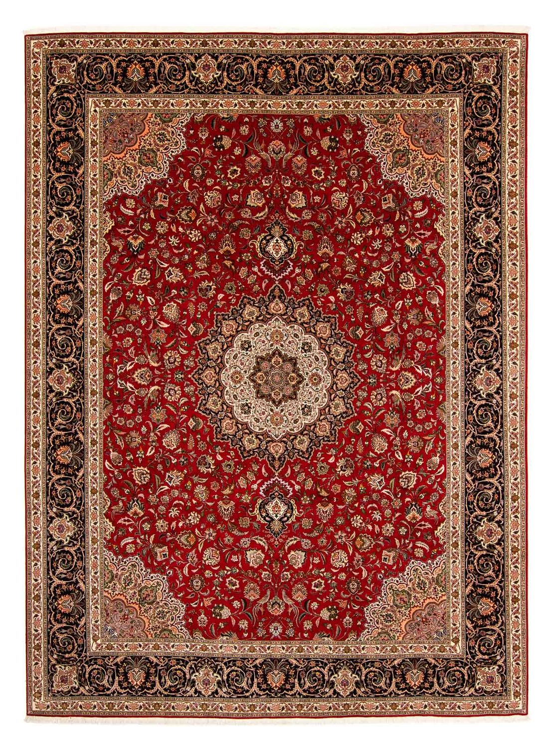 Alfombra Persa - Tabriz - Real - 396 x 302 cm - rojo oscuro