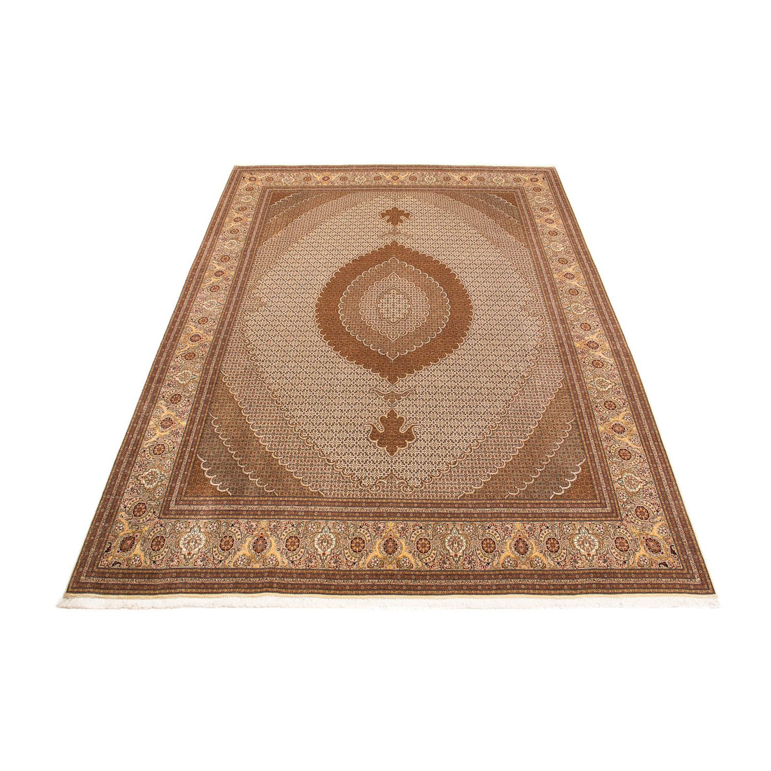 Tapis persan - Tabriz - 392 x 302 cm - marron clair