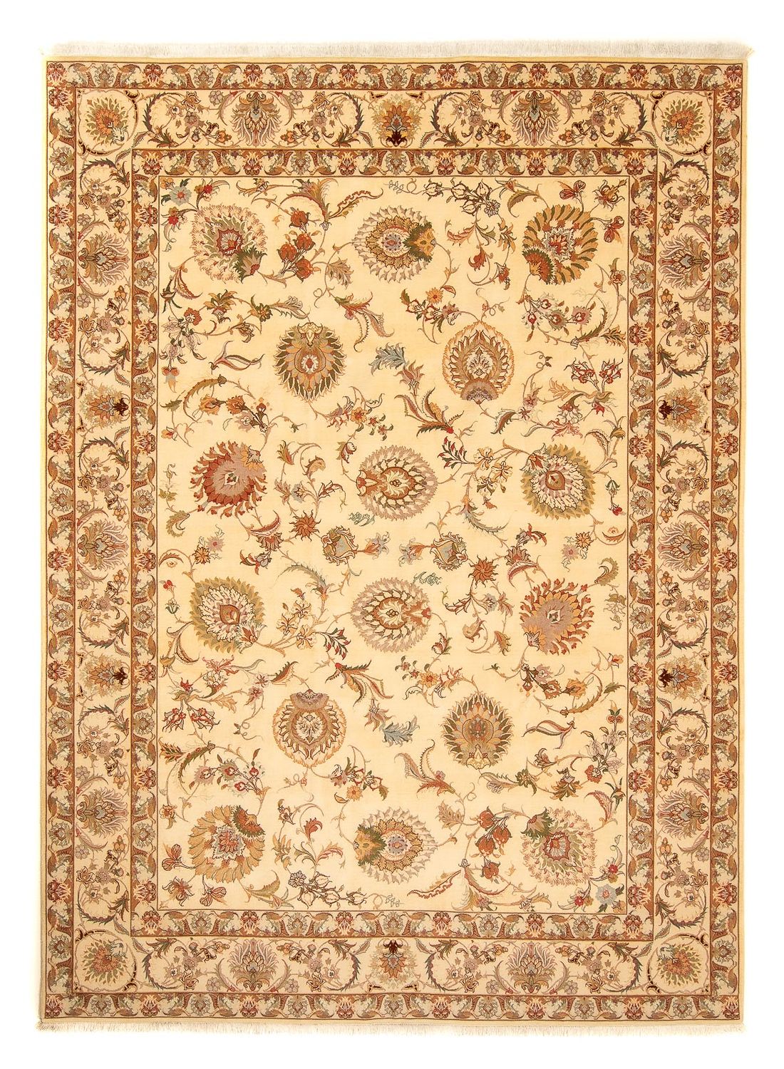 Alfombra Persa - Tabriz - Real - 346 x 256 cm - marrón claro