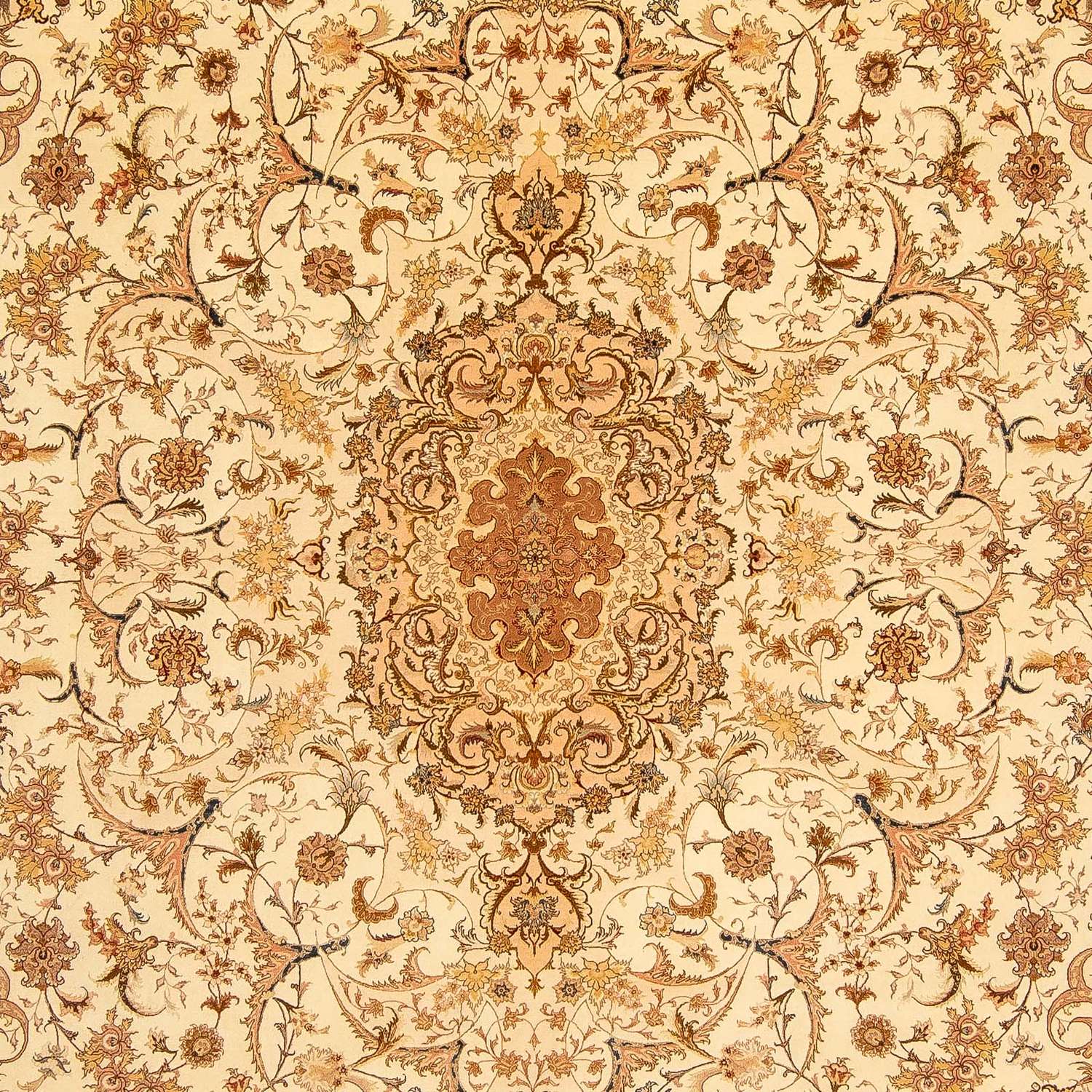 Persisk teppe - Tabriz - Royal - 350 x 251 cm - lysebrun