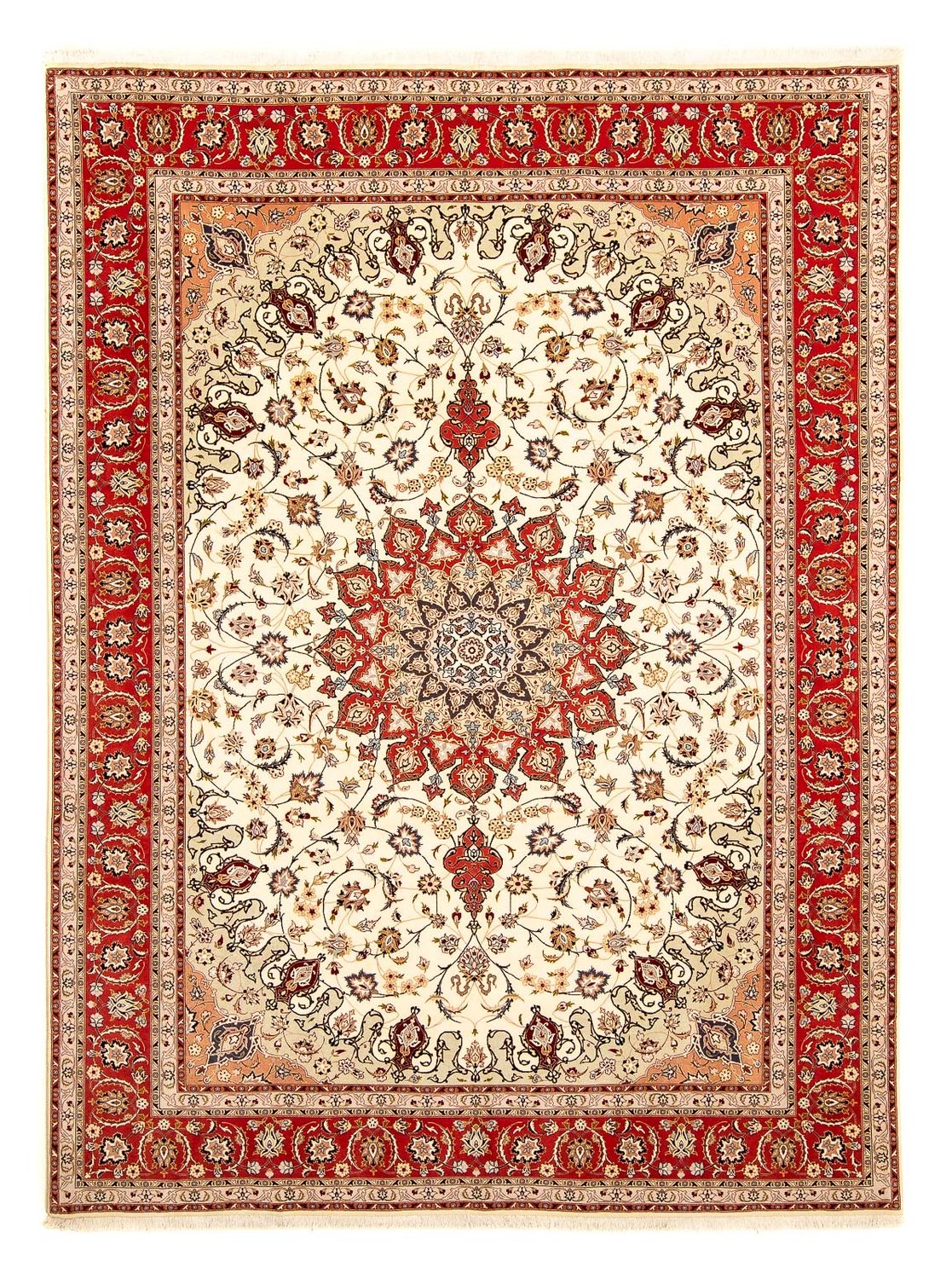 Dywan perski - Tabriz - Królewski - 345 x 250 cm - beżowy