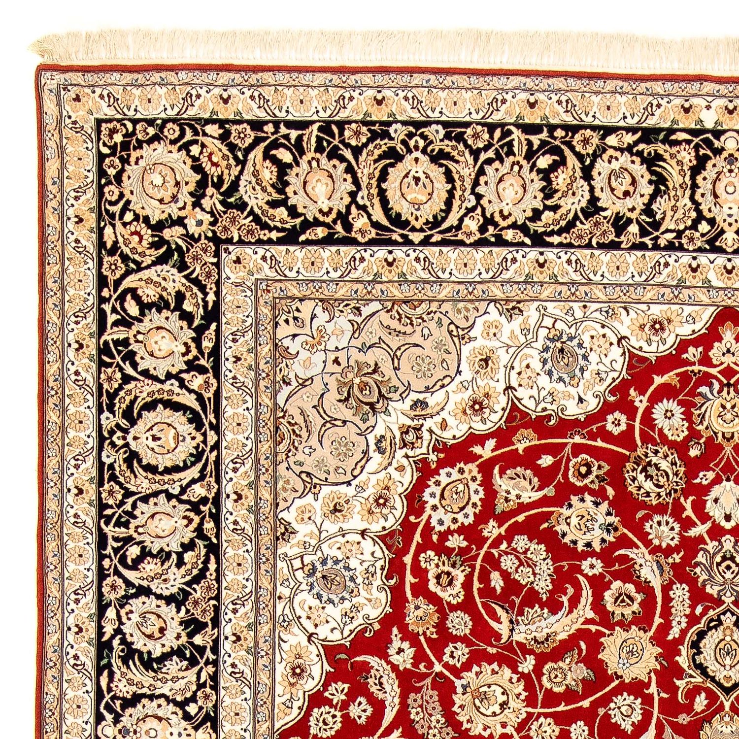 Tapis persan - Isfahan - Premium - 370 x 253 cm - rouge foncé