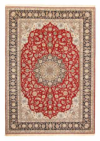 Alfombra Persa - Isfahan - Prima - 370 x 253 cm - rojo oscuro