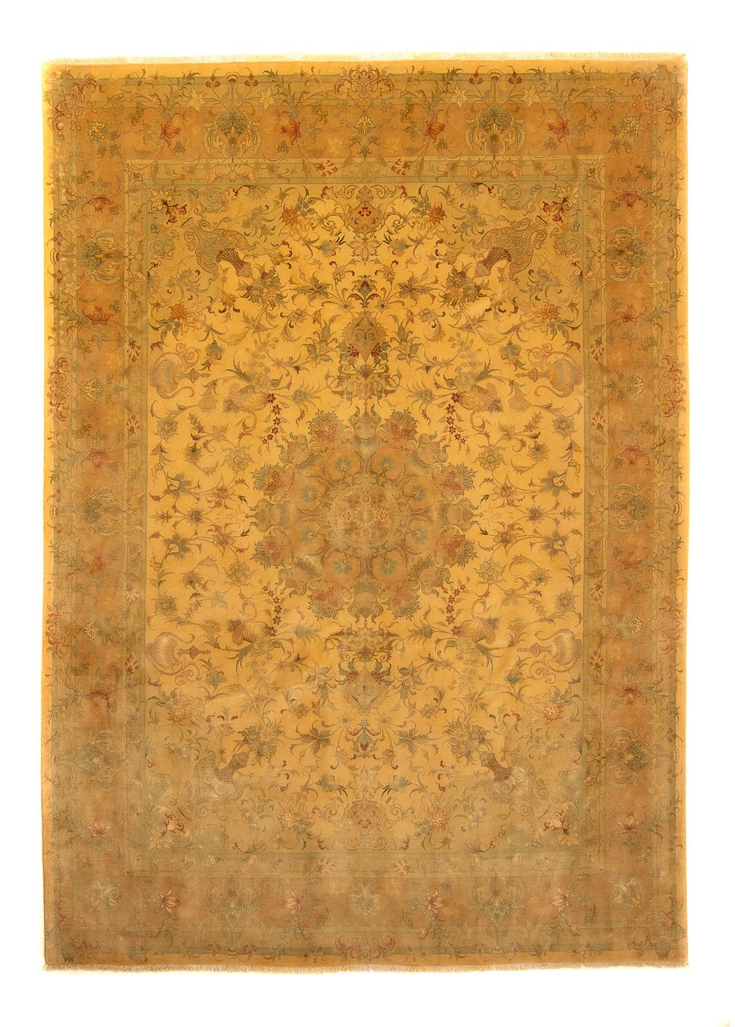 Tappeto Persero - Tabriz - 347 x 252 cm - oro