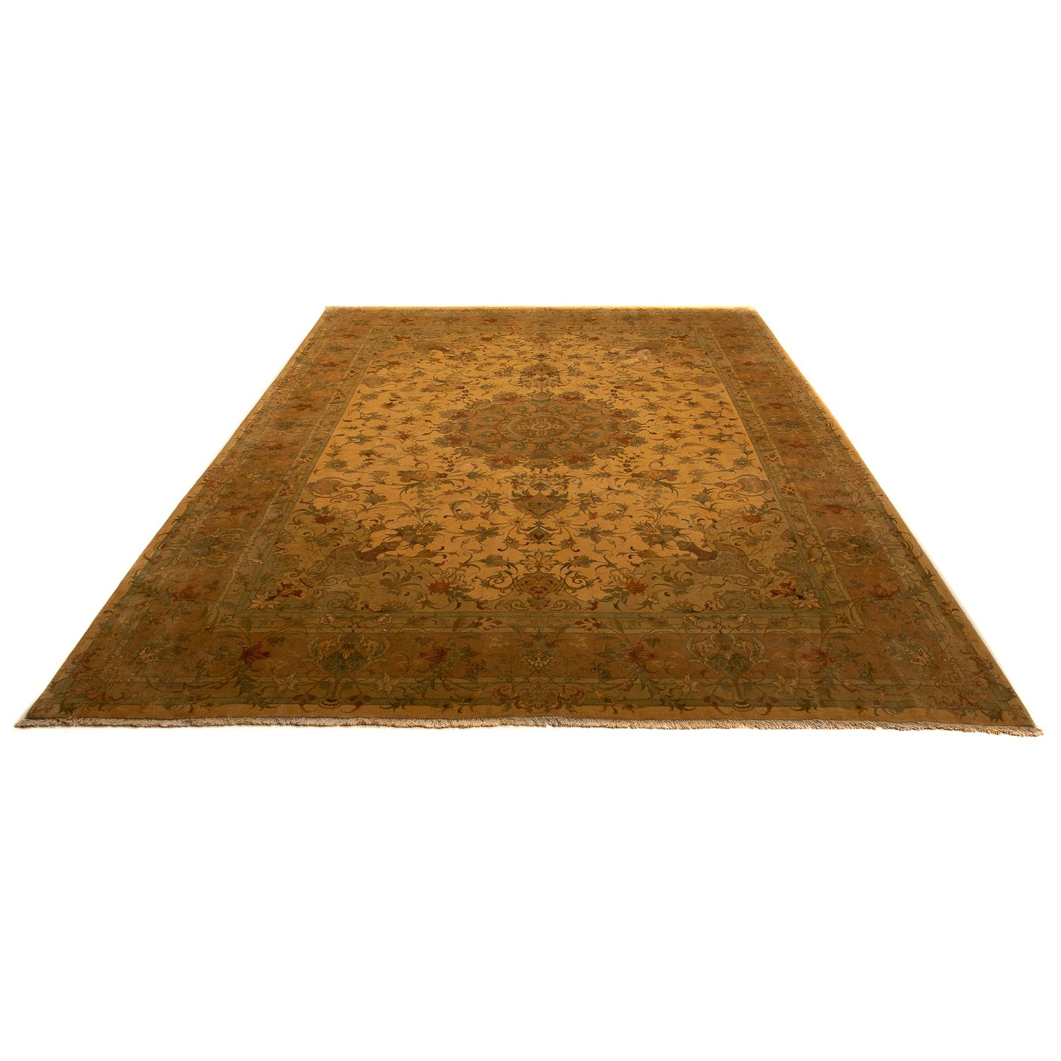 Tapete Persa - Tabriz - 347 x 252 cm - ouro