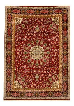 Alfombra persa - Tabriz - 350 x 250 cm - rojo oscuro