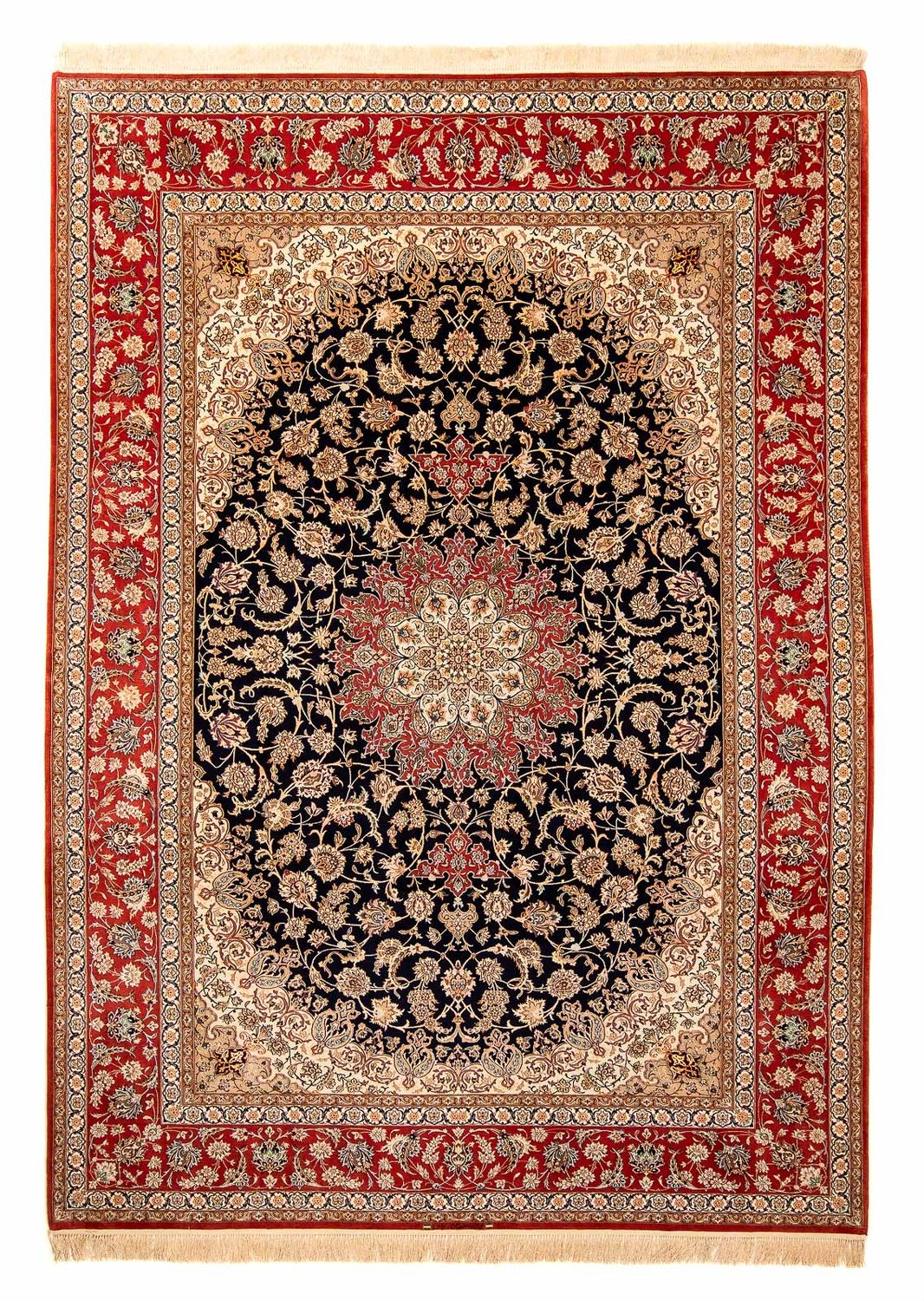 Alfombra Persa - Isfahan - Prima - 344 x 255 cm - rojo oscuro