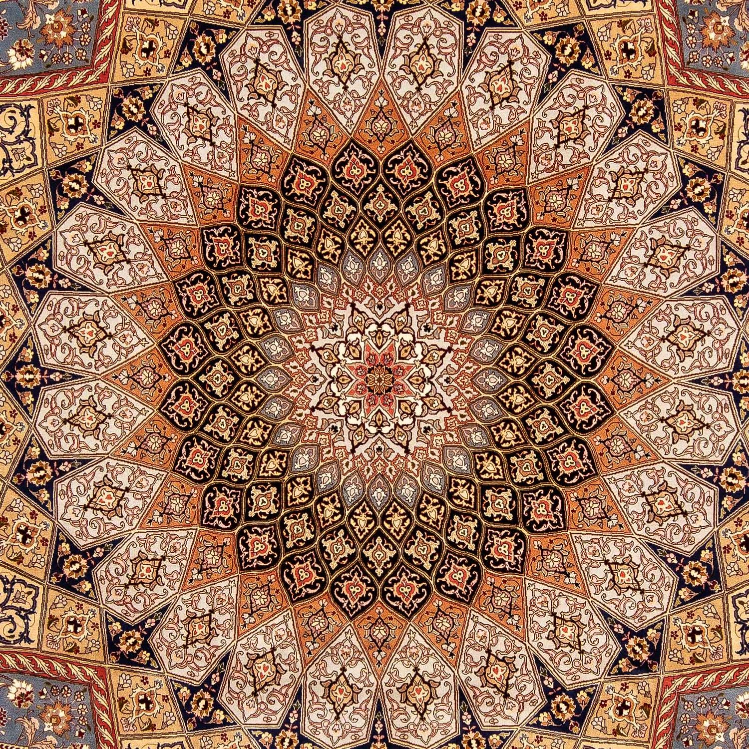 Tapete Persa - Tabriz - Royal - 358 x 253 cm - castanho claro