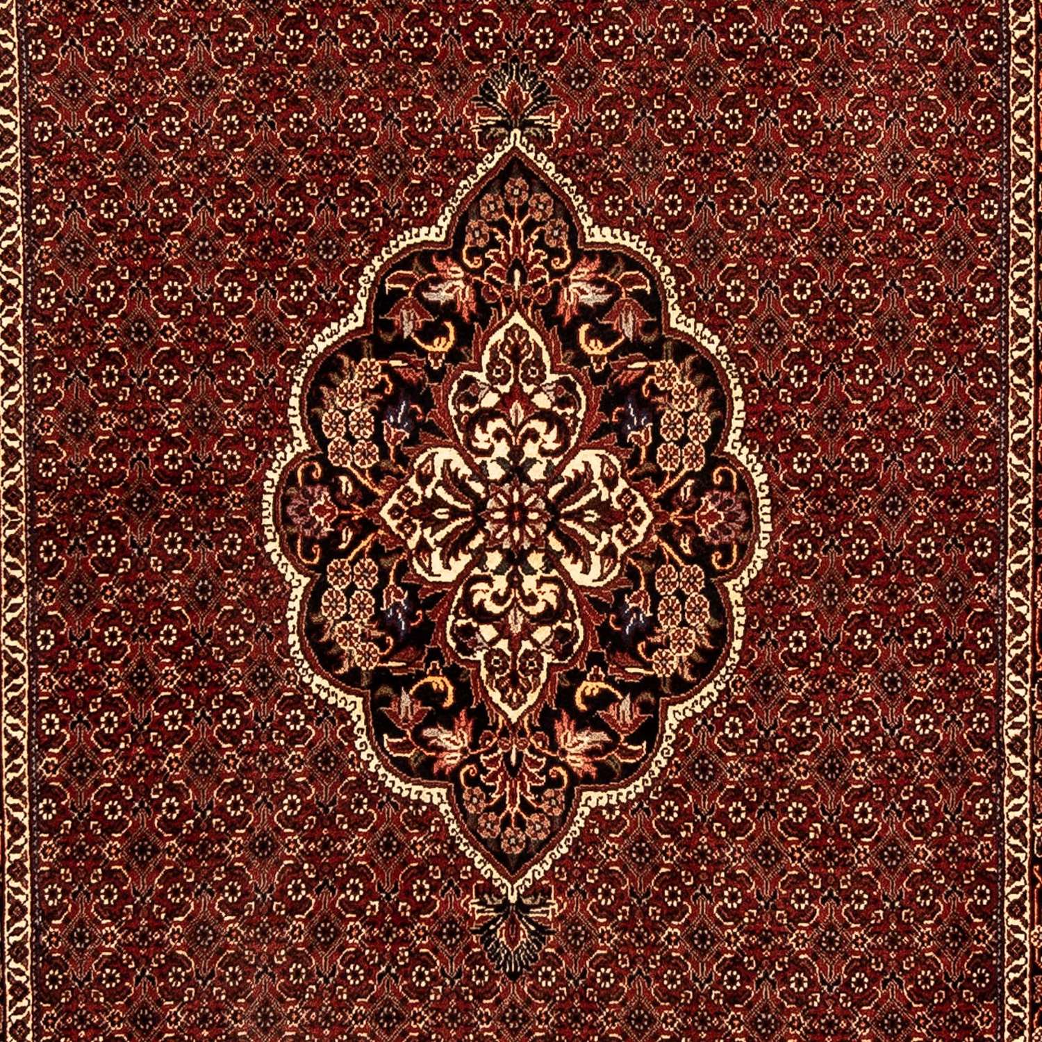 Corredor Tapete Persa - Bijar - 297 x 102 cm - vermelho escuro