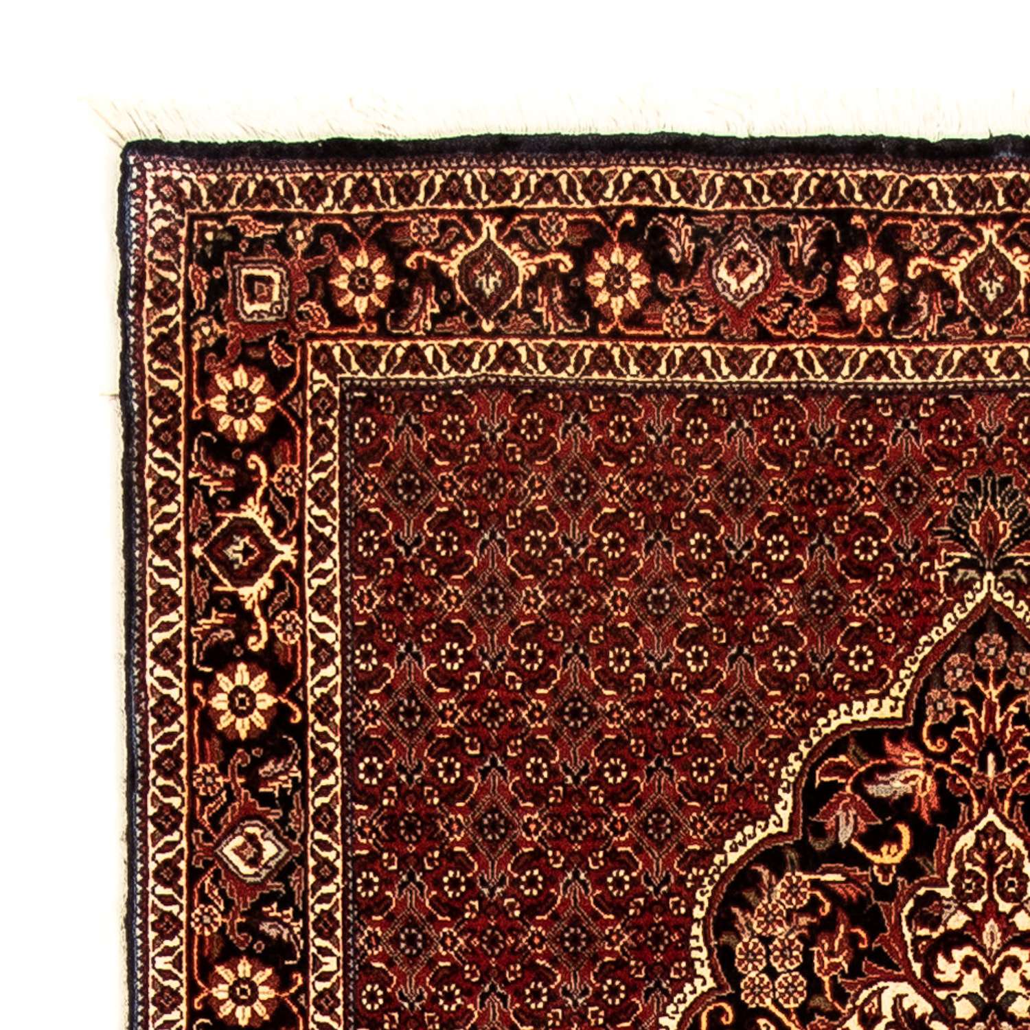 Alfombra de pasillo Alfombra persa - Bidjar - 297 x 102 cm - rojo oscuro