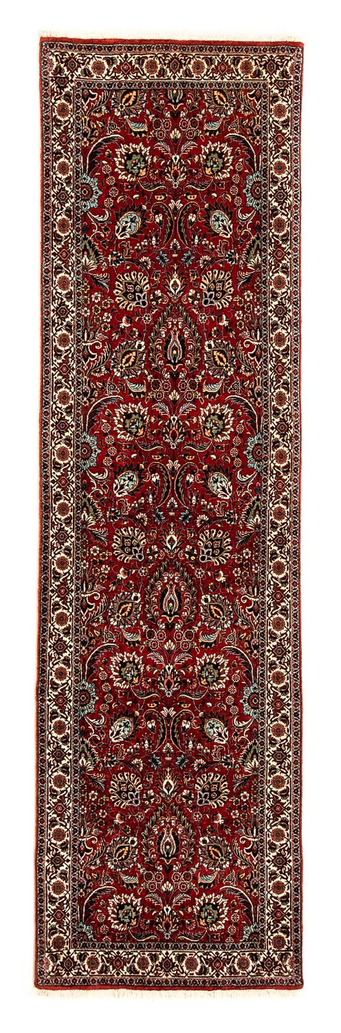 Tapis de couloir Tapis persan - Bidjar - 298 x 83 cm - rouge foncé