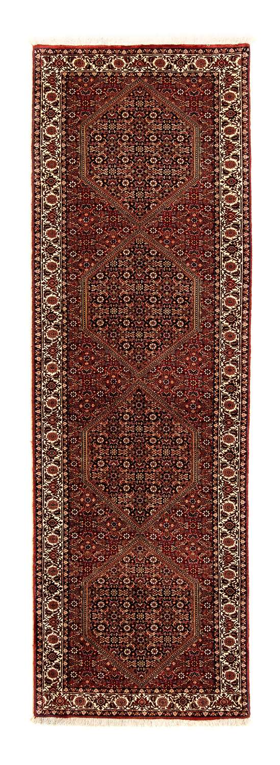 Alfombra de pasillo Alfombra persa - Bidjar - 292 x 84 cm - rojo oscuro