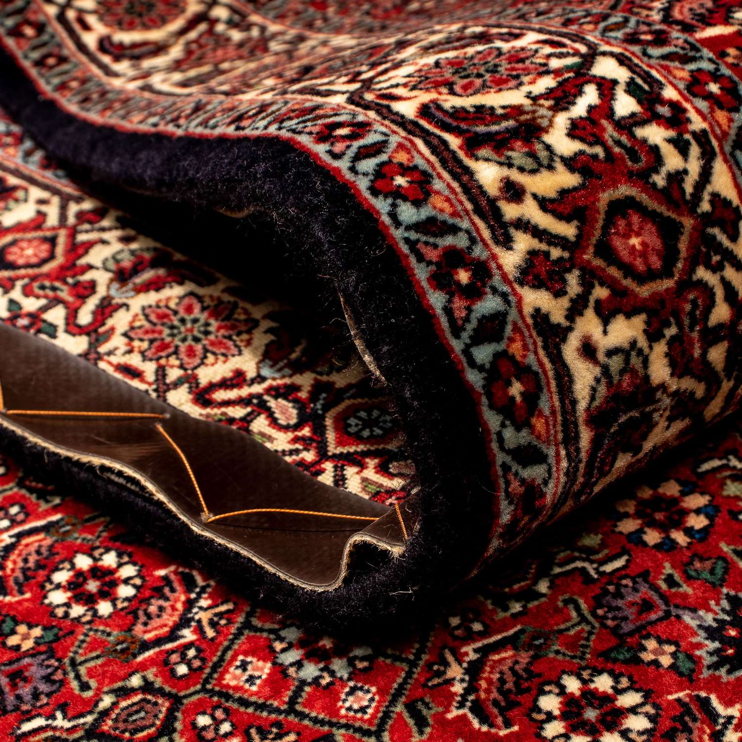 Løber Persisk tæppe - Bijar - 304 x 86 cm - mørkerød