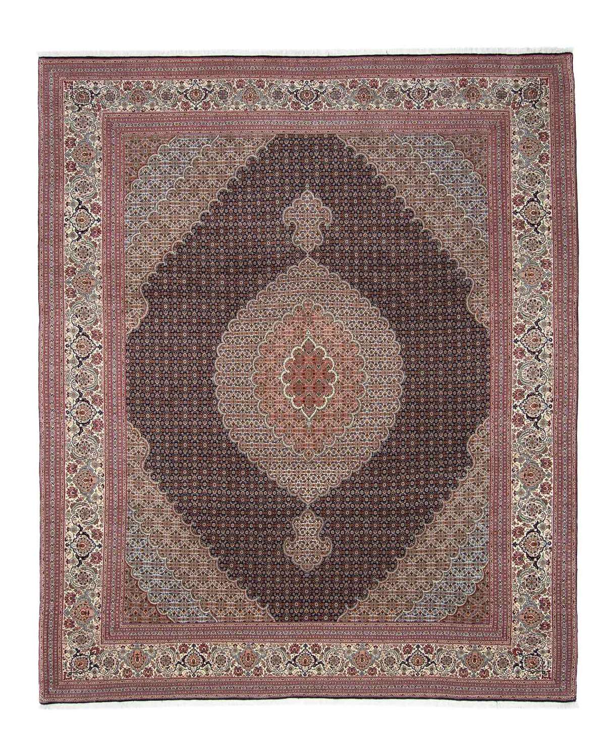Persisk tæppe - Tabriz - 310 x 251 cm - lys brun