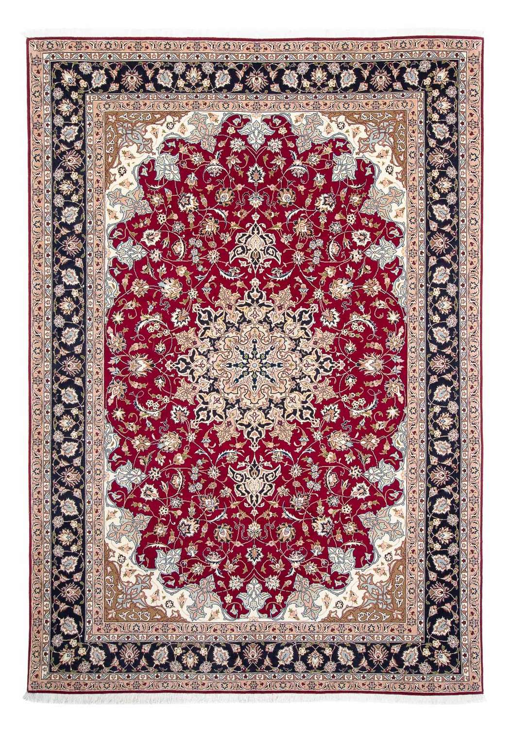 Persisk tæppe - Tabriz - Royal - 293 x 202 cm - mørkerød