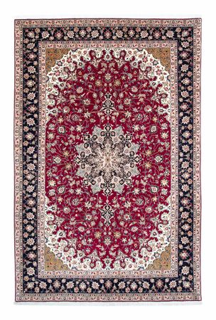 Tapis persan - Tabriz - Royal - 308 x 203 cm - rouge foncé