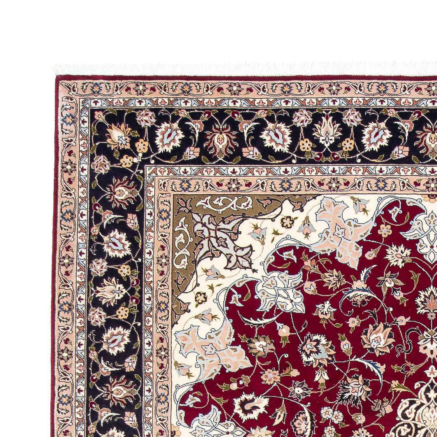 Persisk tæppe - Tabriz - Royal - 301 x 201 cm - mørkerød