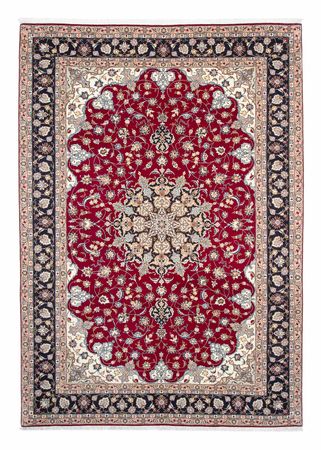 Tapete Persa - Tabriz - Royal - 305 x 204 cm - vermelho escuro