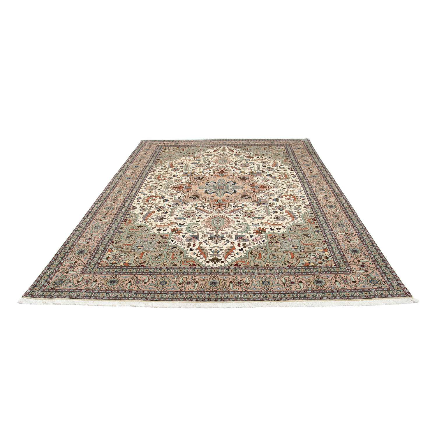 Perský koberec - Tabríz - Královský - 300 x 205 cm - béžová
