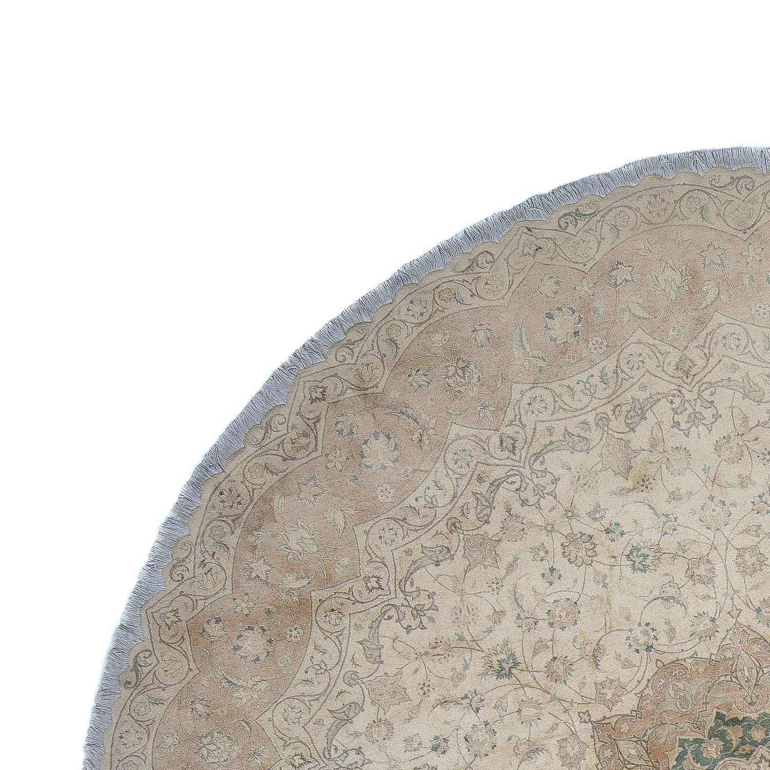 Alfombra persa - Tabriz redondo  - 290 x 290 cm - beige