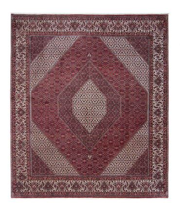 Tapis persan - Bidjar - 340 x 300 cm - rouge foncé