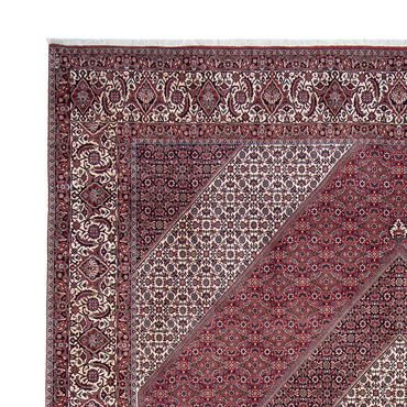 Tapis persan - Bidjar - 340 x 300 cm - rouge foncé