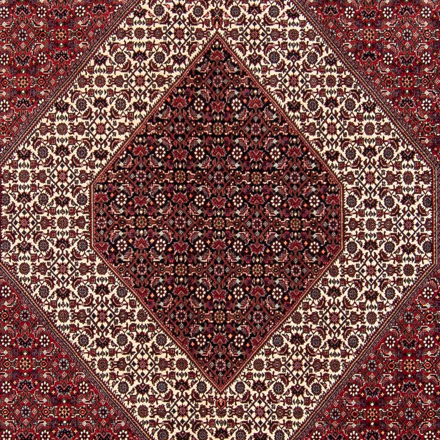 Tapis persan - Bidjar carré  - 300 x 300 cm - rouge foncé