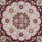 Perský koberec - Tabríz - Královský čtvercový  - 300 x 297 cm - tmavě červená