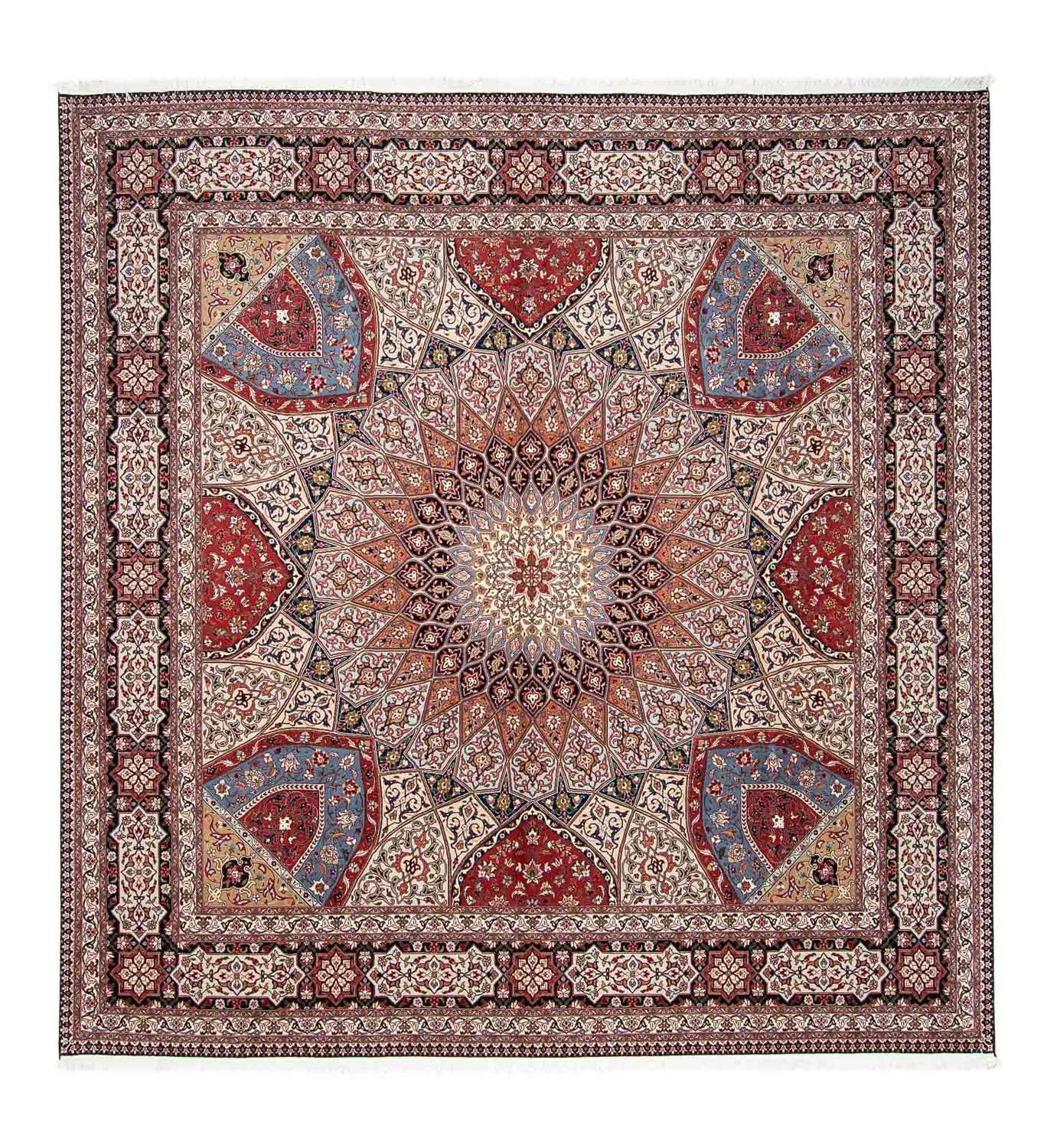 Persisk teppe - Tabriz - Royal square  - 300 x 298 cm - flerfarget