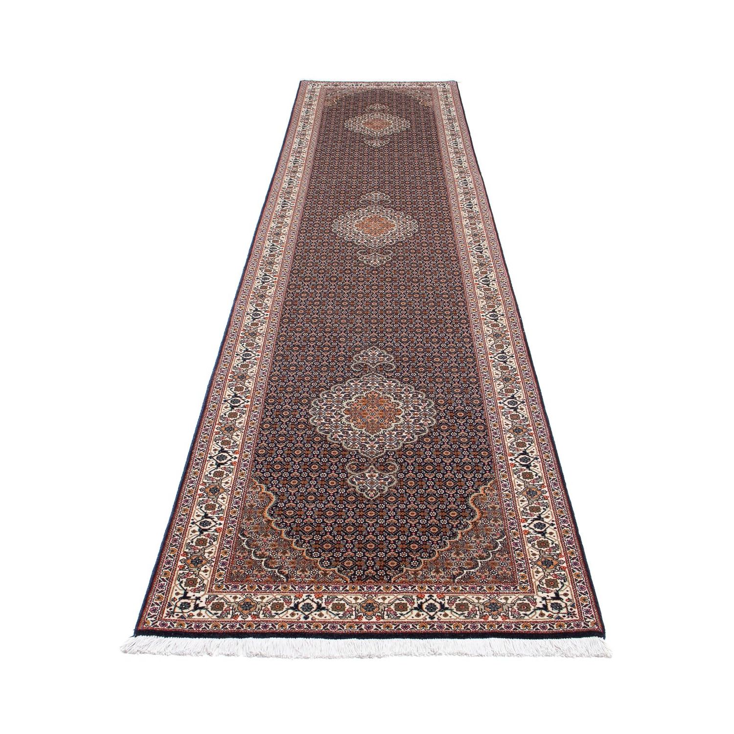 Loper Perzisch tapijt - Tabriz - 397 x 81 cm - veelkleurig