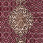 Corredor Tapete Persa - Tabriz - 343 x 81 cm - vermelho escuro