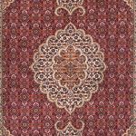 Tappeto corsia Tappeto Persero - Tabriz - 351 x 83 cm - rosso scuro