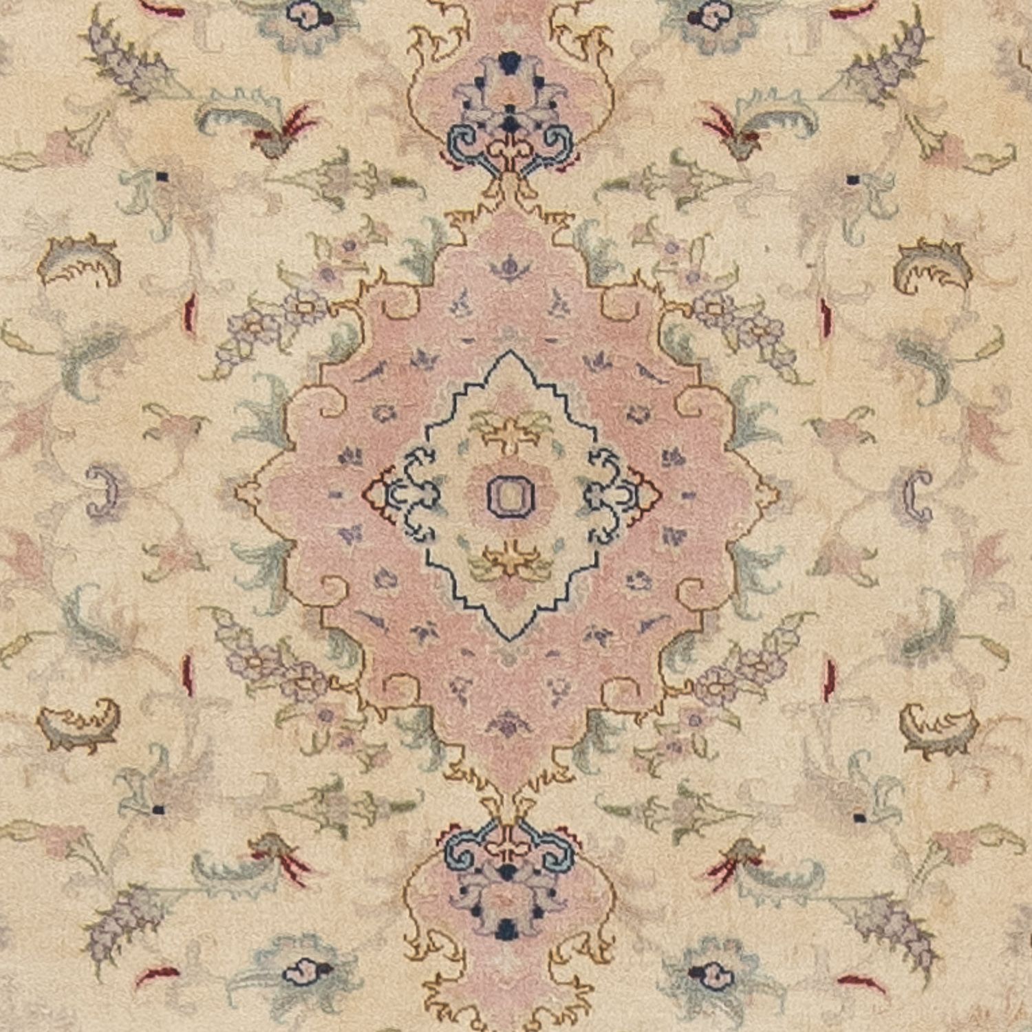 Løper Persisk teppe - Tabriz - Royal - 397 x 86 cm - beige