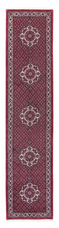 Loper Perzisch tapijt - Bijar - 398 x 83 cm - donkerrood