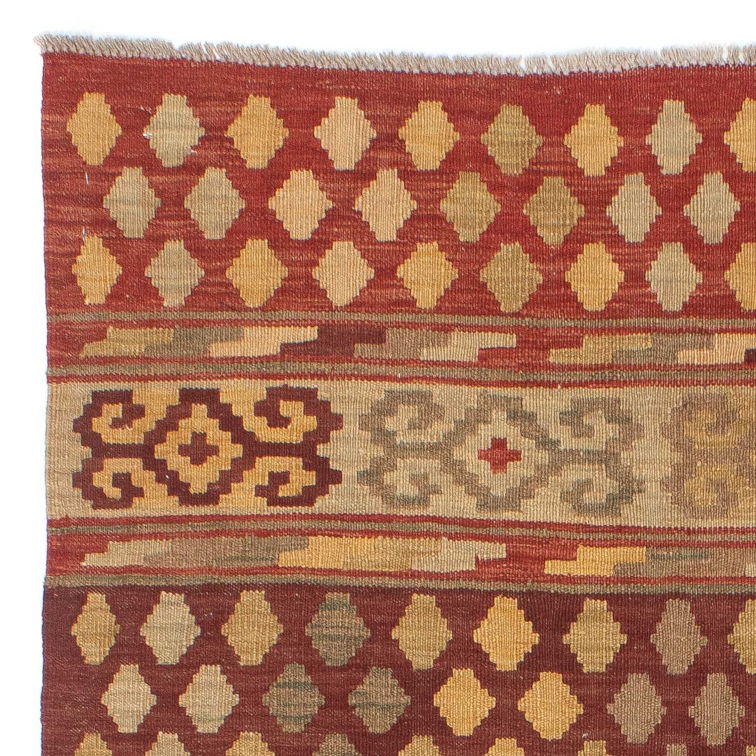 Kelim Carpet - orientalisk matta - 202 x 147 cm - flerfärgad