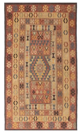 Tapete Kelim - Oriental - 204 x 130 cm - multicolorido