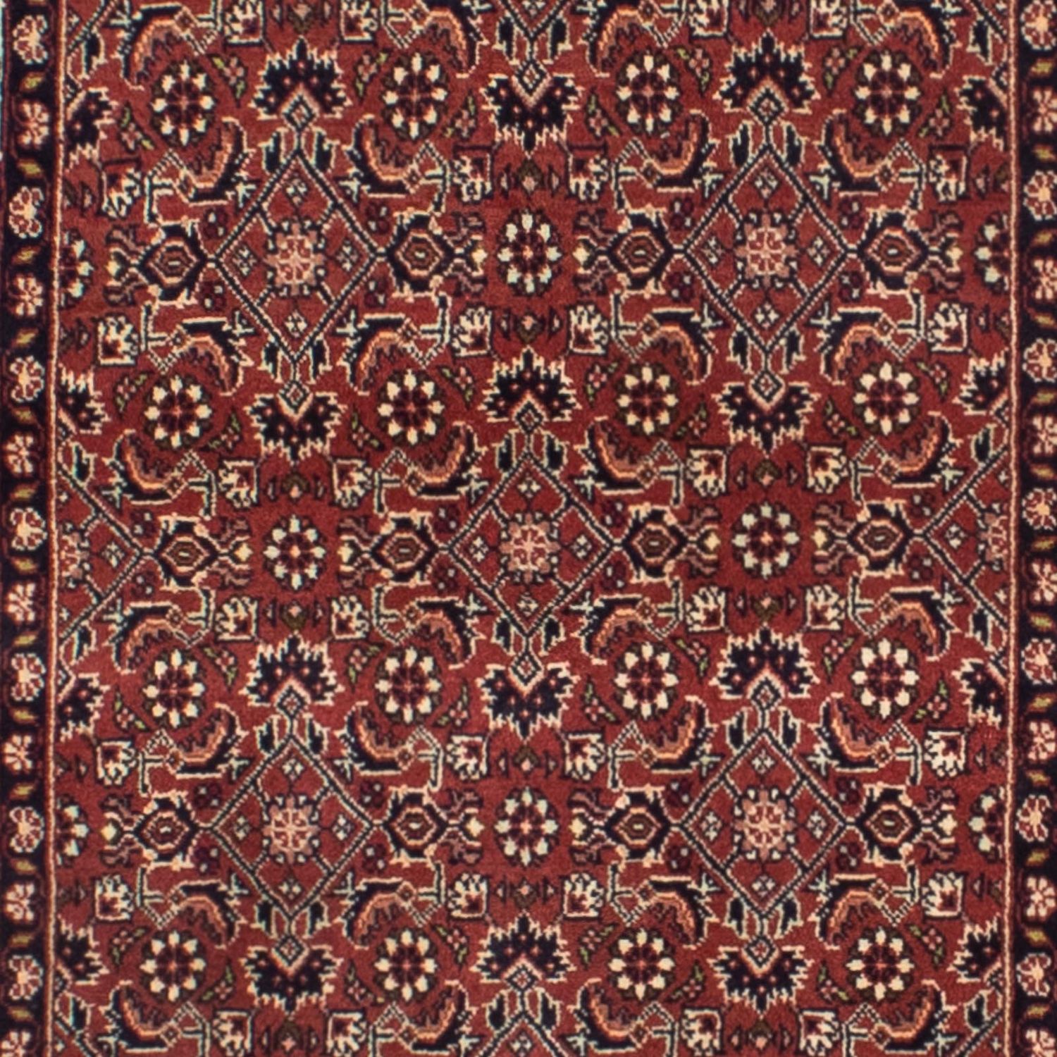 Tapis de couloir Tapis persan - Bidjar - 285 x 84 cm - rouge foncé