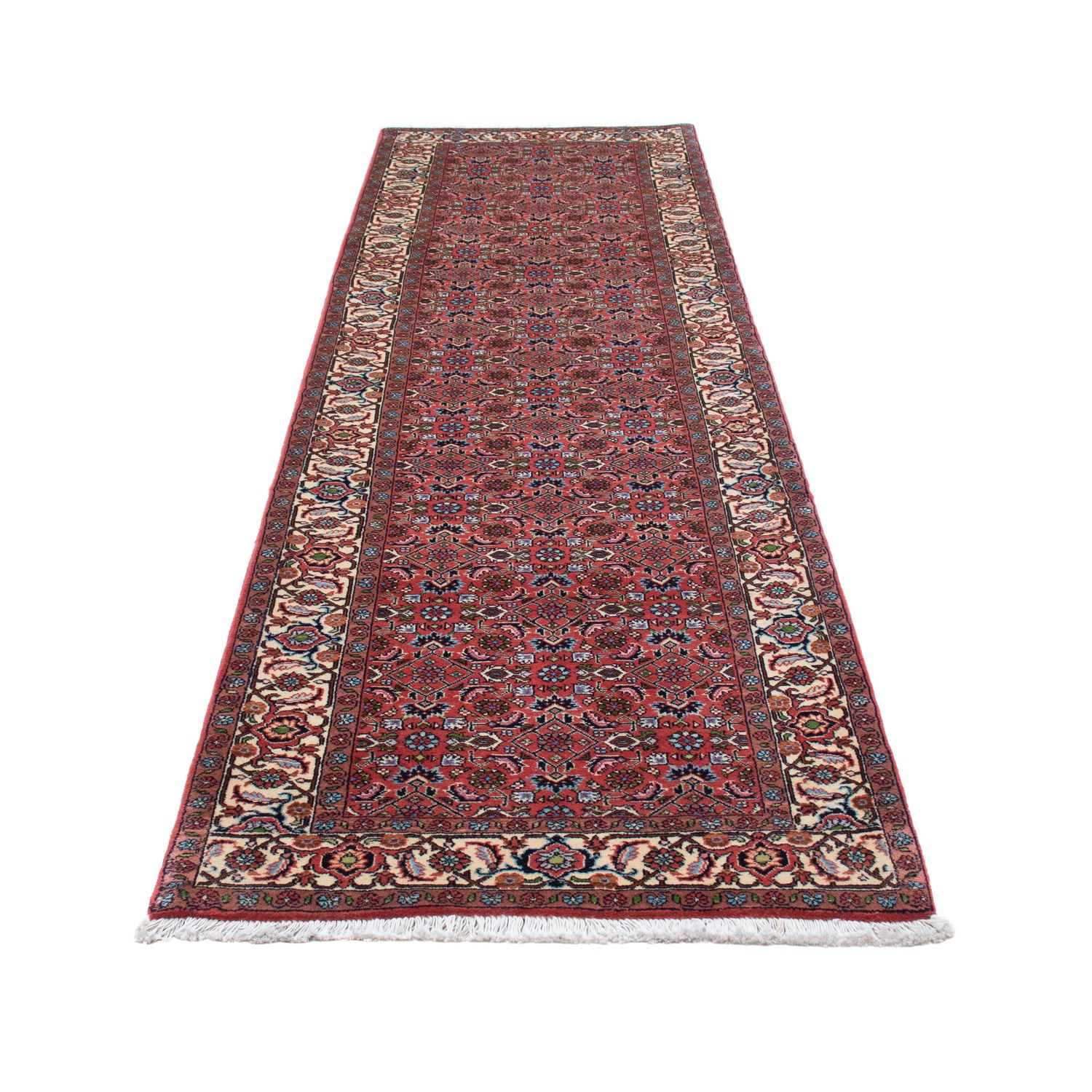 Loper Perzisch tapijt - Bijar - 296 x 81 cm - licht rood