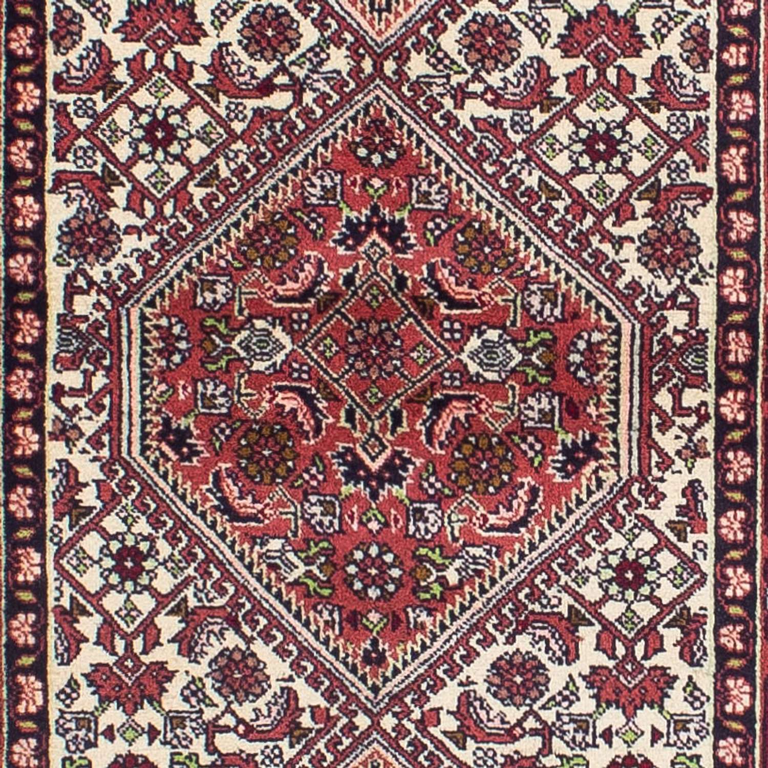 Tapis de couloir Tapis persan - Bidjar - 308 x 81 cm - rouge