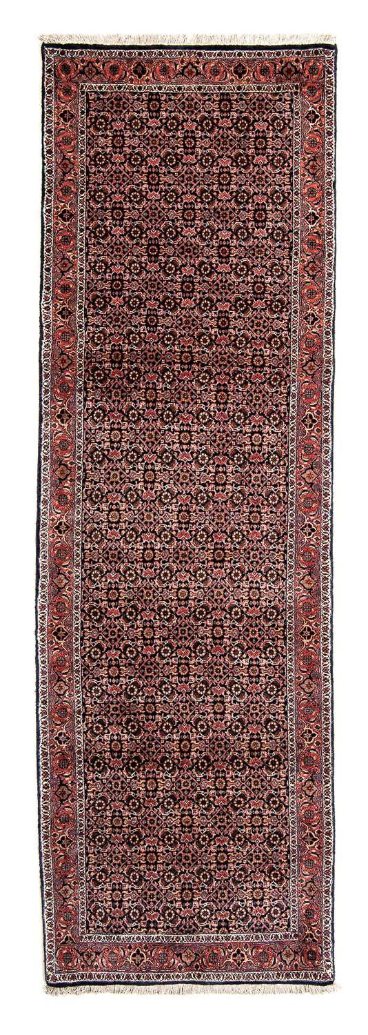 Tapis de couloir Tapis persan - Bidjar - 297 x 90 cm - rouge clair