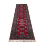 Tapis de couloir Tapis afghan - Boukhara - 314 x 62 cm - rouge foncé